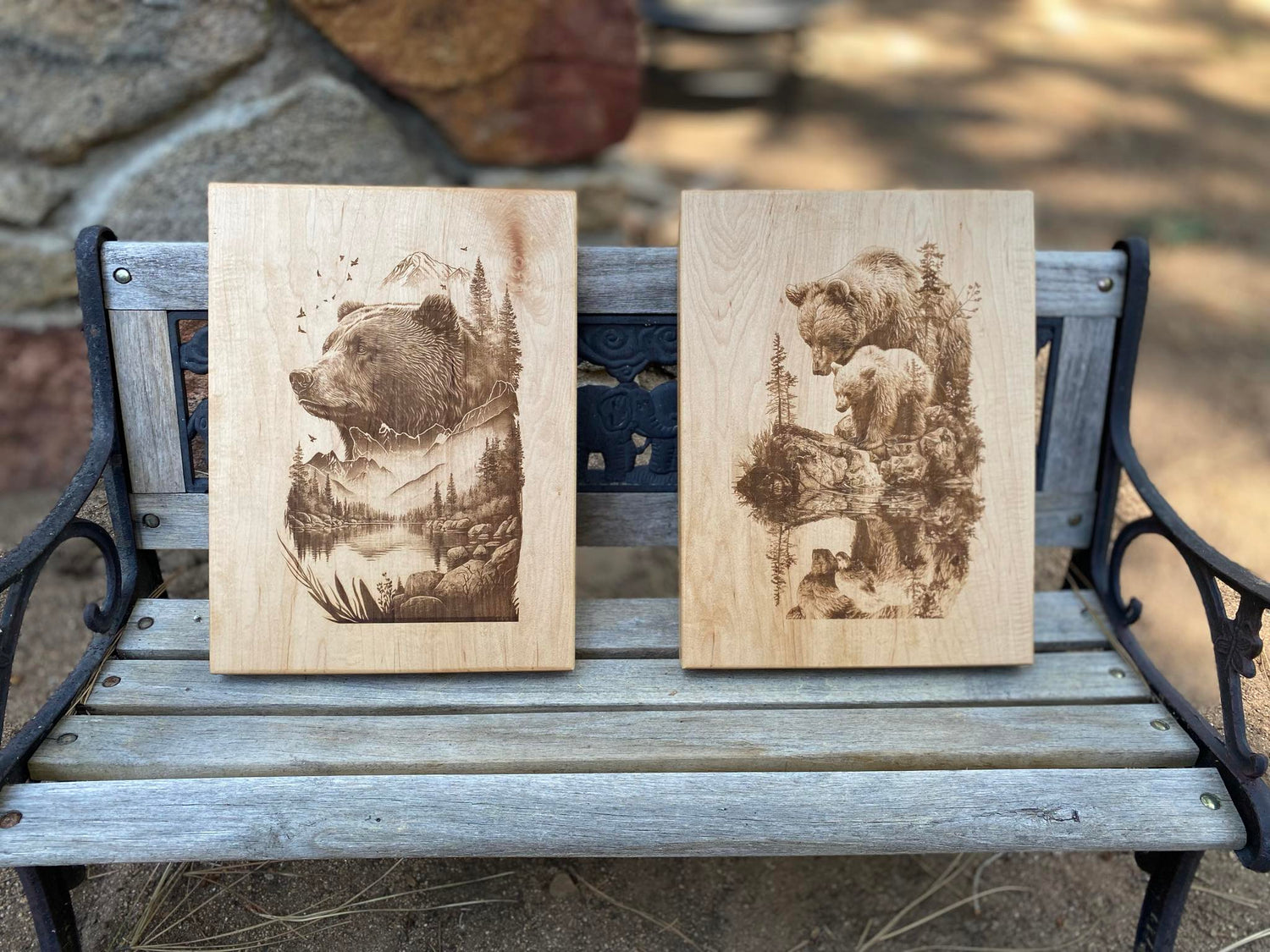 Laser engraved photo